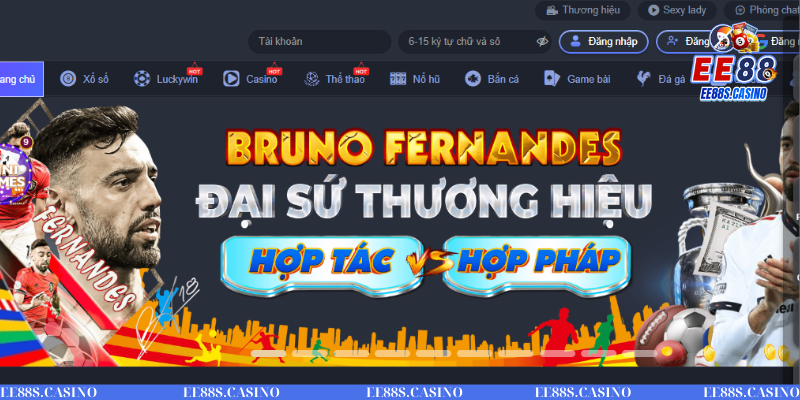 Đại sứ thương hiệu của nhà cái là Bruno Fernandes