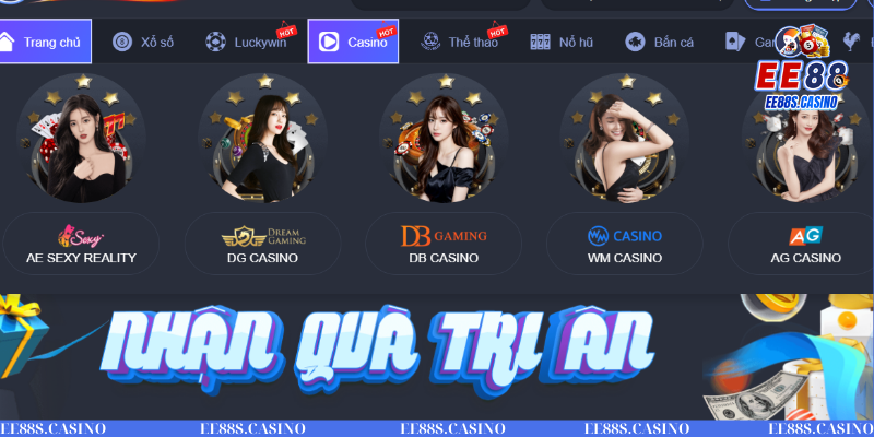 Điểm thú vị từ live casino EE88