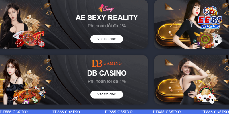 Những sản phẩm live casino EE88 bật nhất